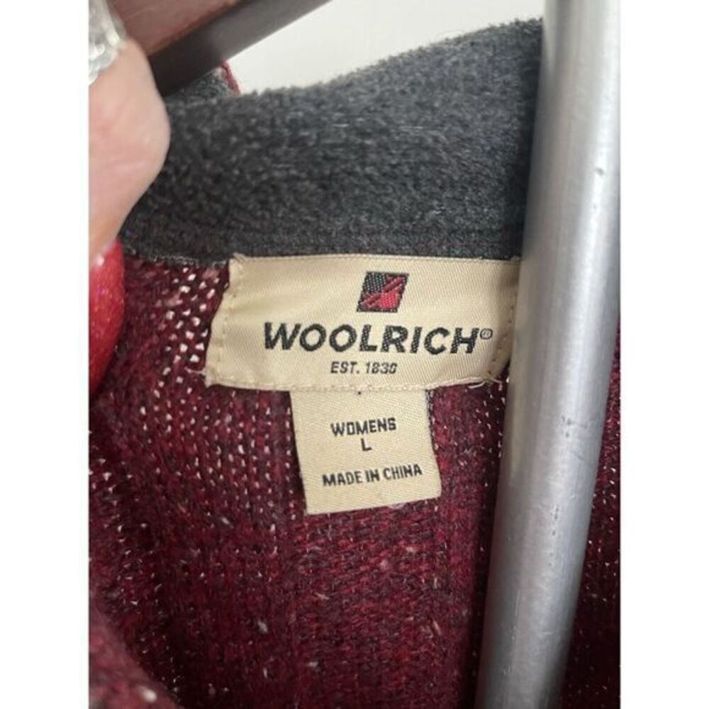 Woolrich Quarter Zip Sweater Size Large Women's Wine Red - Picture 4 of 10
